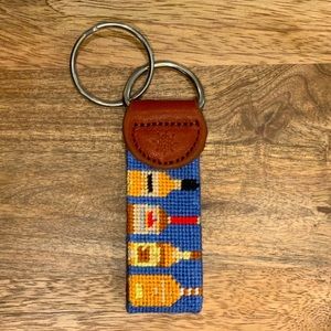 Brand New Needlepoint Liquor Key Fod